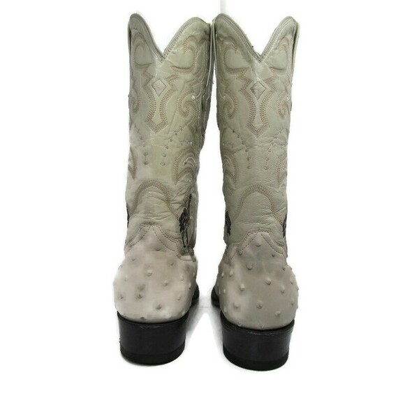 Rodeo MAX Ostrich Leather Cowboy Boots Size  8.5 (27 Mexico) Embroidered main image 7